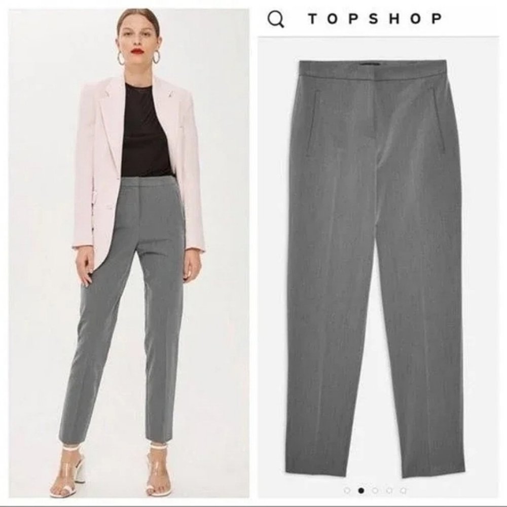 TOP SHOP Cigarette Trouser Dressy Pants - Light Academia - Picture 8 of 12